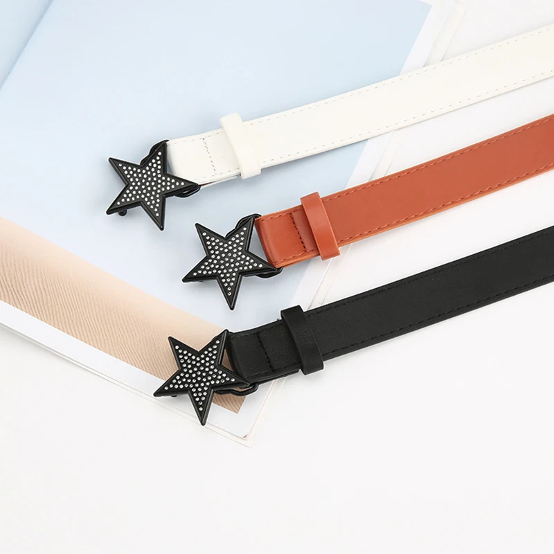 Star Rhinestone Belt For Women Fashion Y2k Waist Strap Female Girl Jeans Dress Trouser Decorative Waistband Accessories