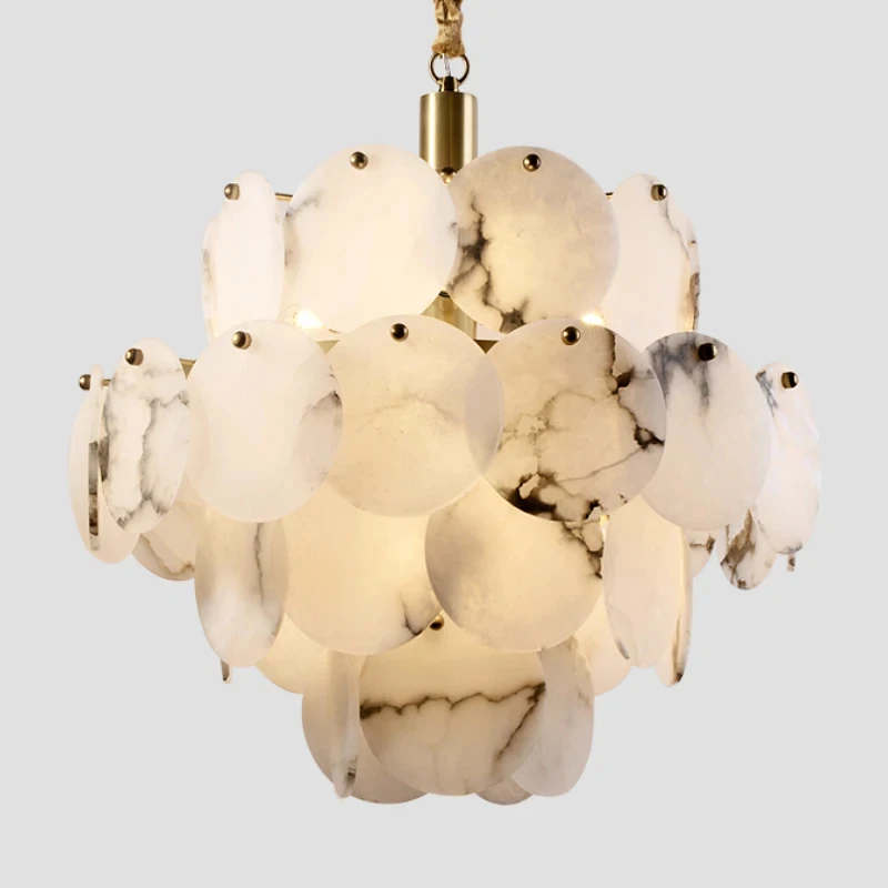 

Italy Design Copper Marmer Guest Room Chandelier Bedroom Marble Chandeliers High quality Marbel pendant lights