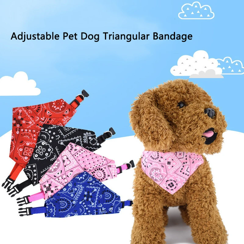

Adjustable Pet Dog Triangular Bandage Puppy Cat Scarf Bandana Collar Bibs Cat Neck Decor Dogs Cats Pets Accessories Dog Bowties