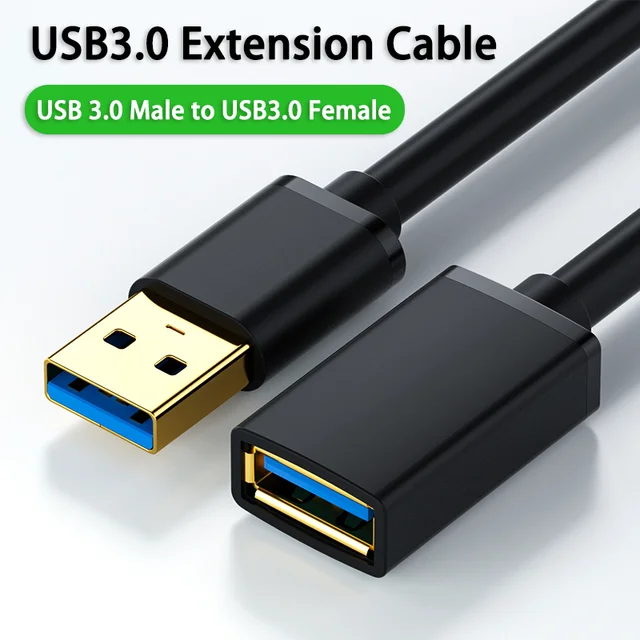cable d'extension USB 2.0 vers USB pour Smart TV, PS4, Xbox One, SSD, cordon de données