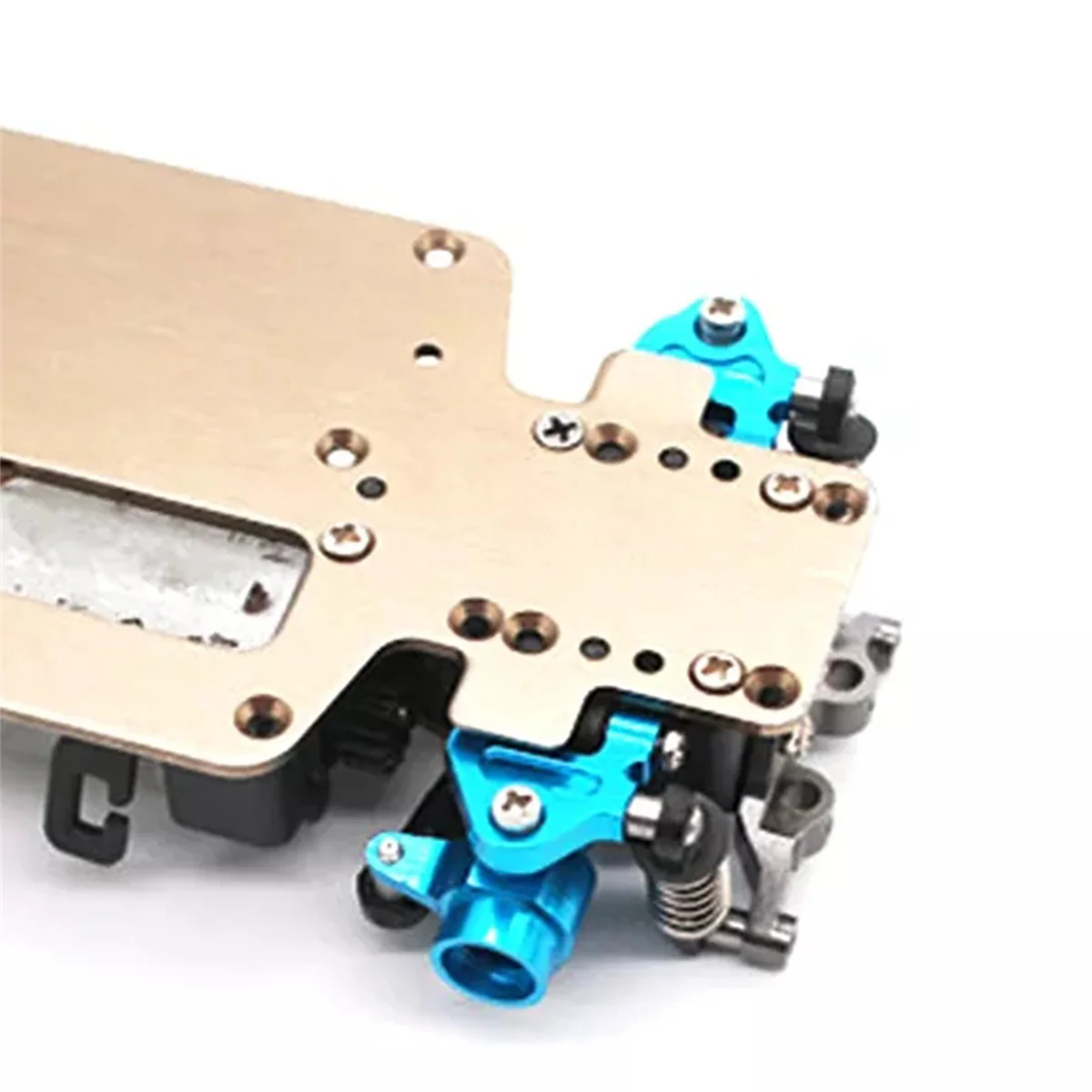 BAAU 2 Set Metal Upgraded Parts Steering Cup Swing Arm Plate Set for P929 P939 K969 K979 K989 K999,Blue