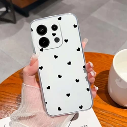 Floral Love Heart Clear Soft TPU Shockproof Phone Case - Note13 Pro Plus 5G (U771)