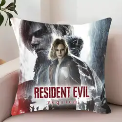 Resident Evil Requiem Leon Pillow Case - Soft and Comfortable Decor for Sofa, Living Room, and Home Office (Z1)