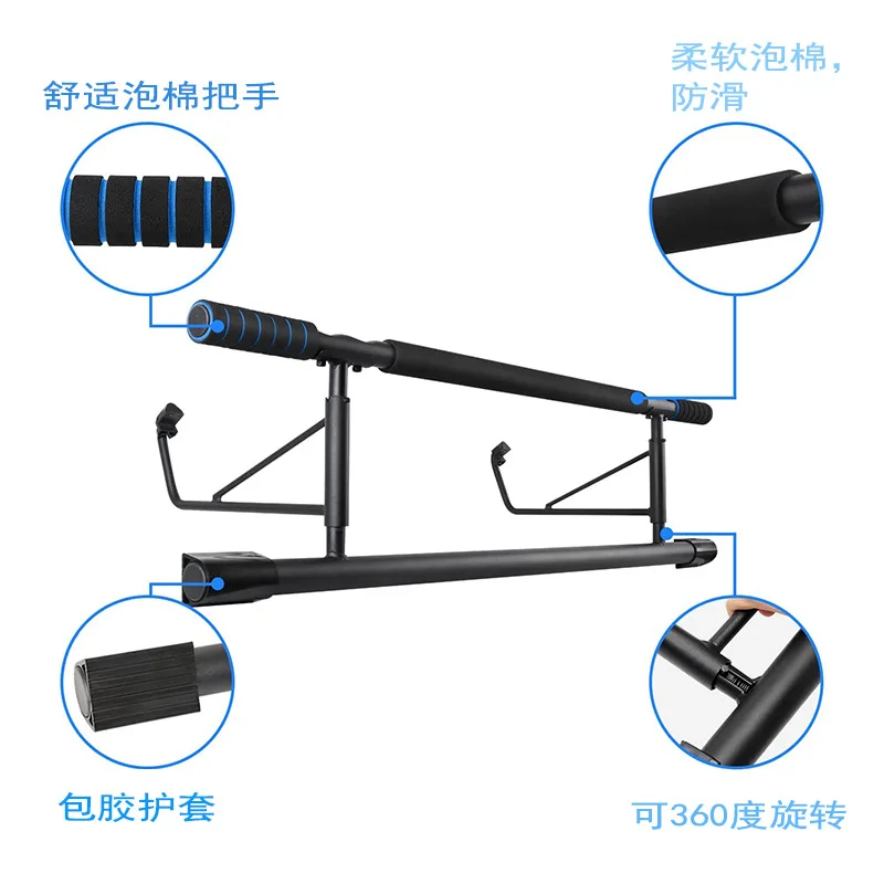 MIYAUP Folding Door With Horizontal Bar Pull Up, No Need For Punching, Multifunctional Training Equipment