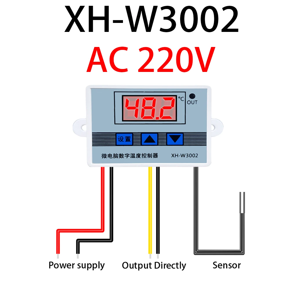 LED Digital Temperature Controller Thermostat for Incubators & Refrigerators