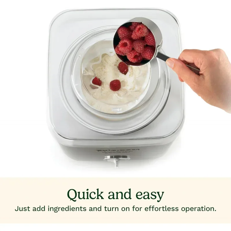 QWCuisinart Ice Cream Maker Machine,1.5 Quart Sorbet,Frozen Yogurt Maker,Double Insulated,White,ICE-21P1 4
