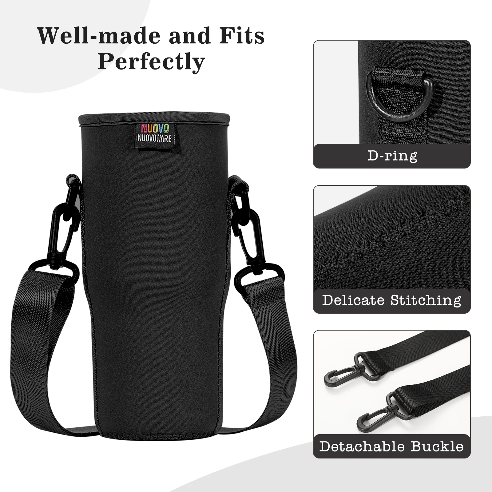 Water Bottle Carrier Bag for Stanley Flip Straw Tumbler 30OZ Bottle Pouch  Holder with Adjustable Shoulder Strap for Hiking Trave - AliExpress