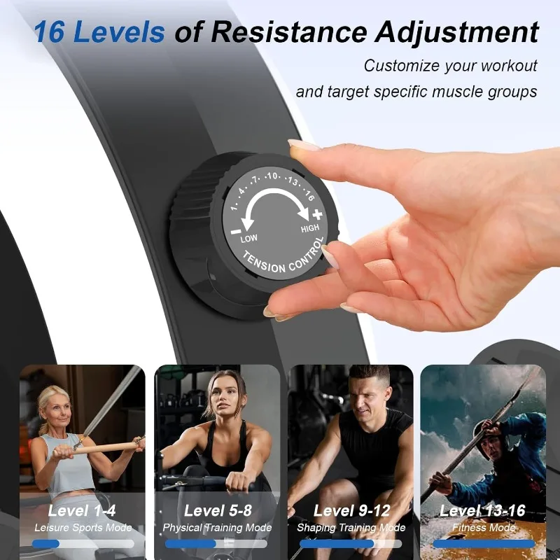 Rowing Machines for Home,Magnetic Rowing Machine with 77lbs High Resistance Machine