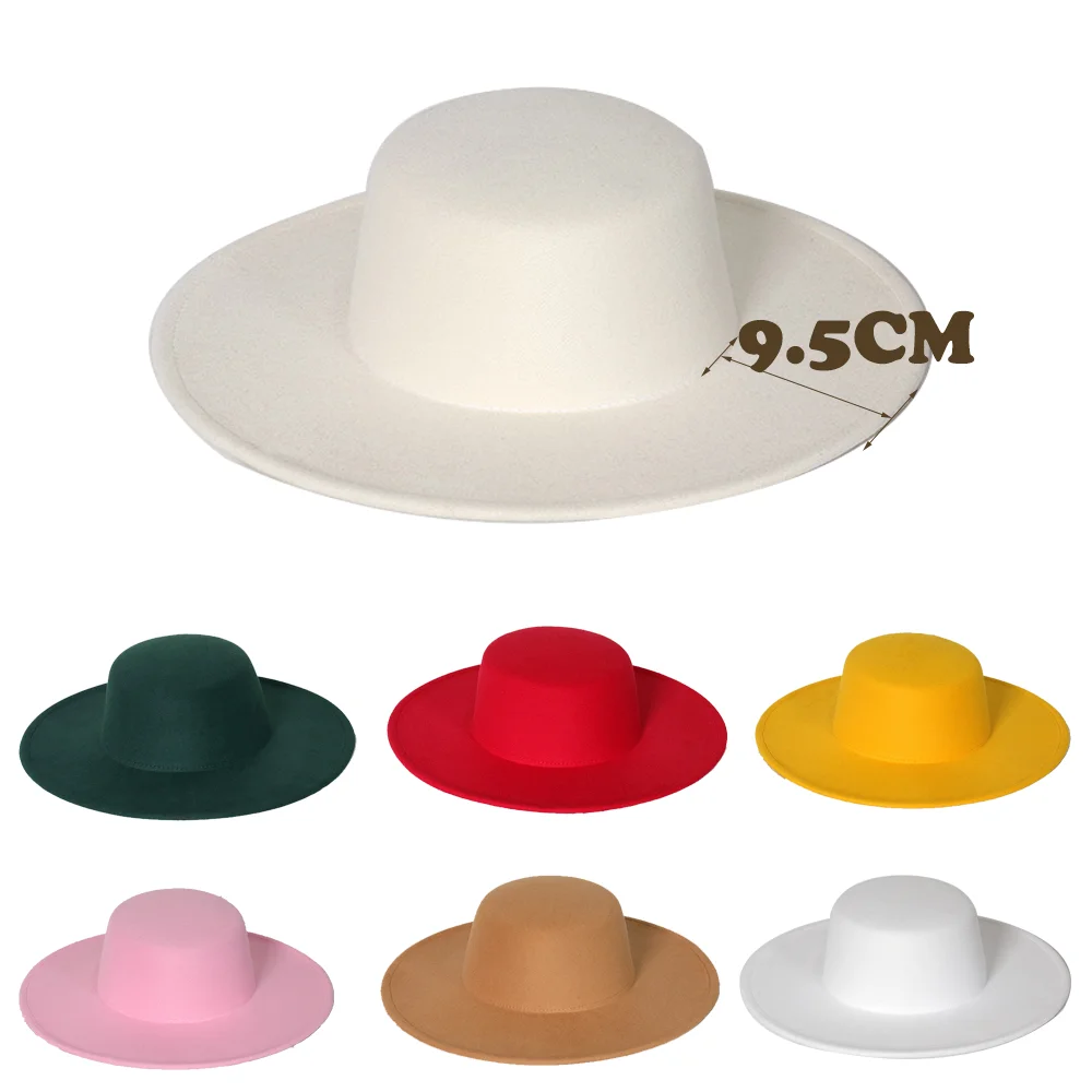 

Шляпа-котелок для девушек шляпа-федора шляпа для женщин белая плоская шляпа пояс роскошная женская свадебная шляпа Панама осенне-зимние шляпы-федора шапка