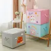 Large Capacity Clothes Quilt Storage Bag Cute Cartoon Non Bag Clothes Foldable Animals Storage Woven Storage Wardrobe Organ U0V8 3