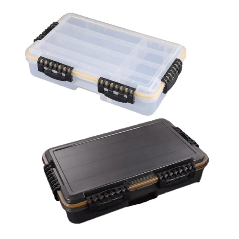 

Fishing Tackle Box Waterproof Tackle Tools Organizers Sun-Protections Fishing Storage Lures Box with Adjustable Dividers GXMF