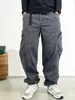 Japanese Streetwear High Quality Long Staple Cotton Twill Cargo Pants Men Harajuku Plus Size Casual Work Pants Baggy Trousers 5