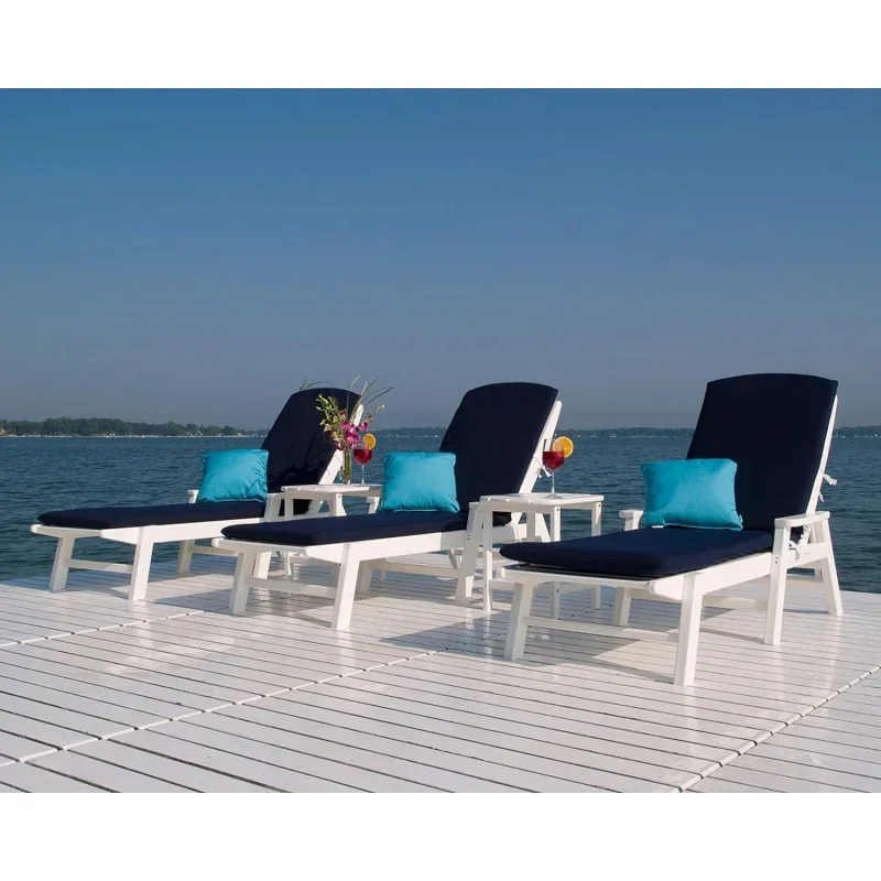 NCC2280TE Nautical Arms Chaise, Teak