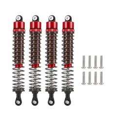 Premium Adjustable Oil - Filled Shocks (4 - Pack) (4pcs 110mm red)