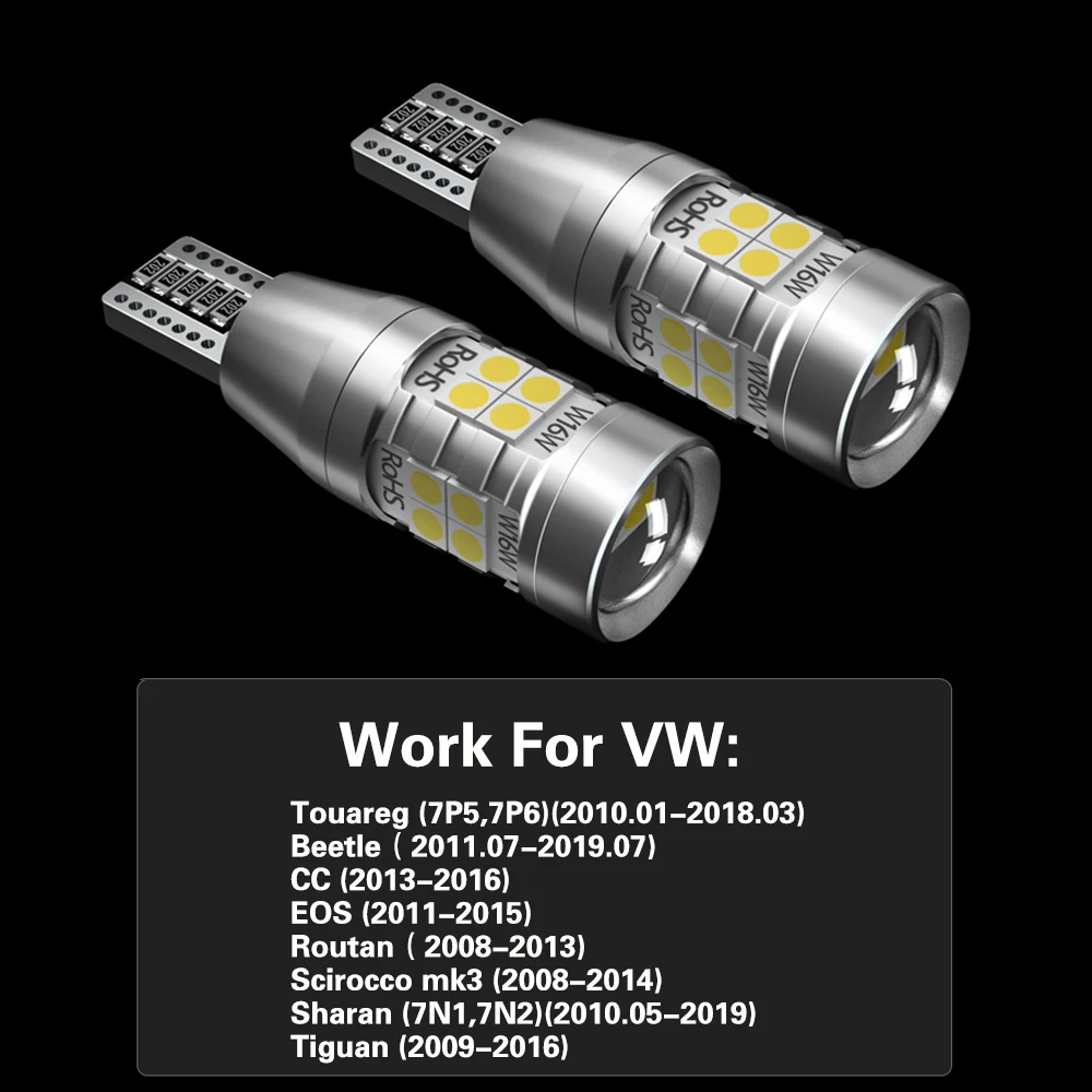 VW ���Ʒ� �������� CC EOS Routan Scirocco mk3 Sharan Tiguan�� LED ��� ���� ���� ������ ����, W16W T15 921 Canbus, 2 ��