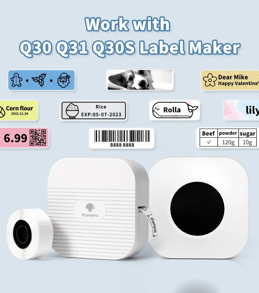 Phomemo-mini Label Printer Papel de Impressão Impermeável Oilproof Resistente a Riscos Etiqueta de Preço Etiqueta do Cabo D30 Q30 31 - Imagem 4