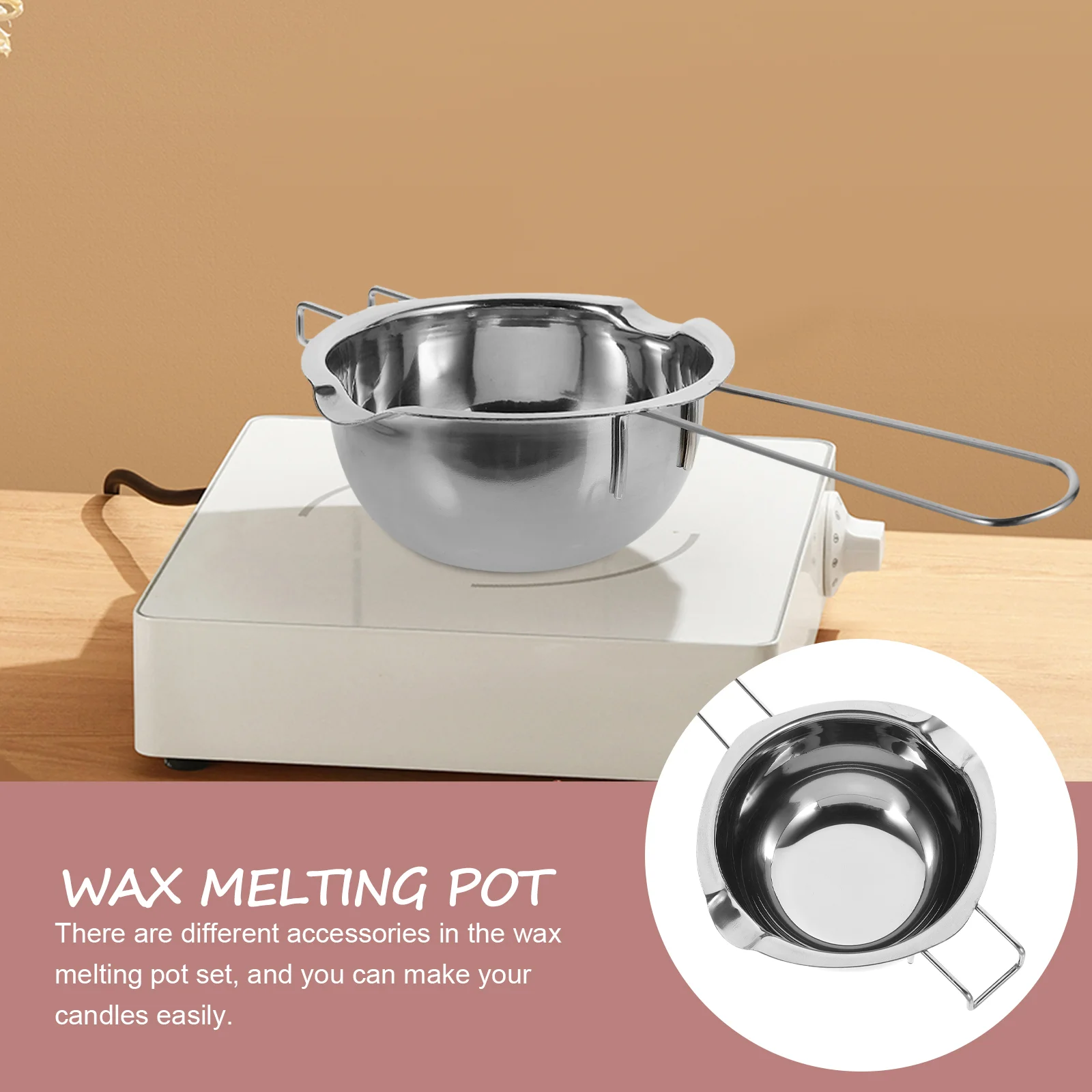 Melting Pot Butter Chocolates Warmer Boiler for Hot Cheese Stainless Steel Baking Candy Bowls