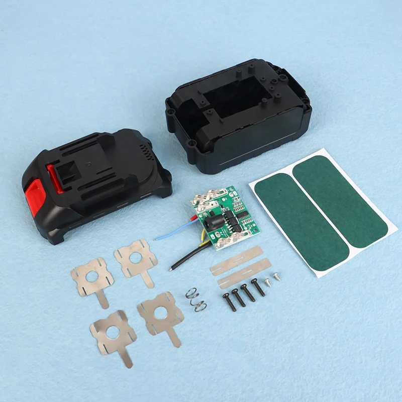 Nuovo【Custodia per batterie BMS 21V per utensili elettrici, scatola porta batterie per smerigliatrice angolare elettrica senza fili, custodia per batterie 18650 - Senza batteria】 - immagine 2