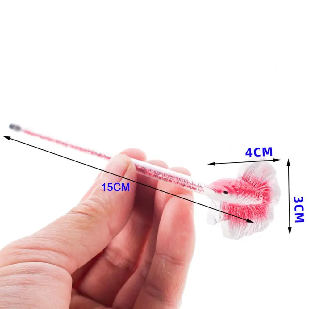 Durable Anti-break Artificial Bright Color Relieve Boredom Fish Training Teaser Wand Toy Betta Stick Interactive Play