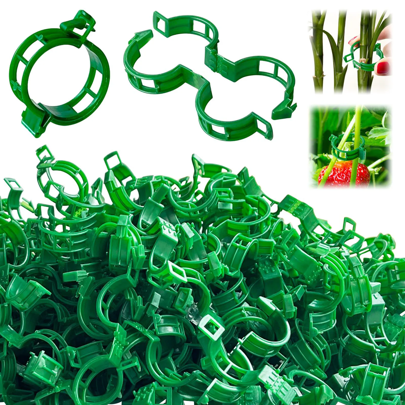 Plant Support Clips - Tomato Clips for String Trellis, Grape Vine Clips for Garden Climbing Plants Bundled Buckle Ring Plant Support Clips - Tomato Clips for String Trellis, Grape Vine Clips for Garden Climbing Plants Bundled Buckle Ring