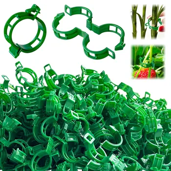 Plant Support Clips - Tomato Clips for String Trellis, Grape Vine Clips for Garden Climbing Plants Bundled Buckle Ring