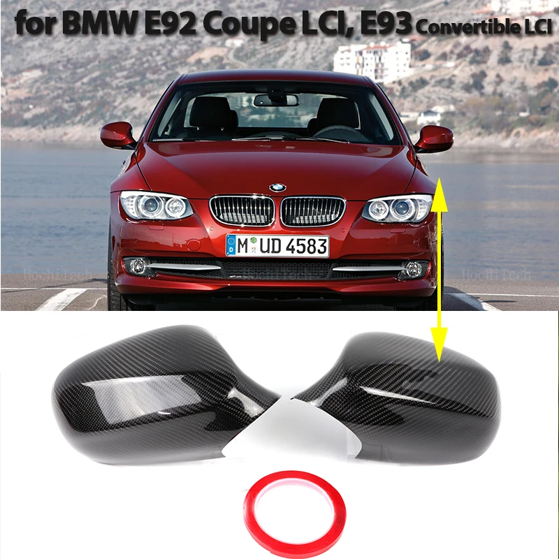 

Real Carbon Fiber Sticker Rearview Side Mirror Covers Cap For BMW 3 Series E92 coupe LCI 2010-2013 E93 Convertible LCi 2009-13