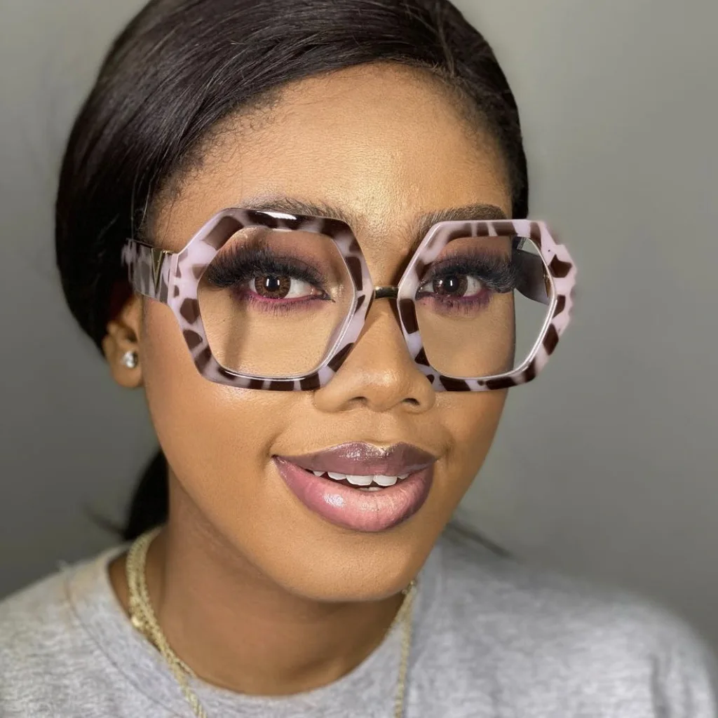 Square Anti Blue Light Glasses Frame For Women Vintage Oversized Black Female Glasses Frames Fashion Brand Clear Eyewear,anti blue light glasses,eyeglasses frames,eyewear frames,women glasses