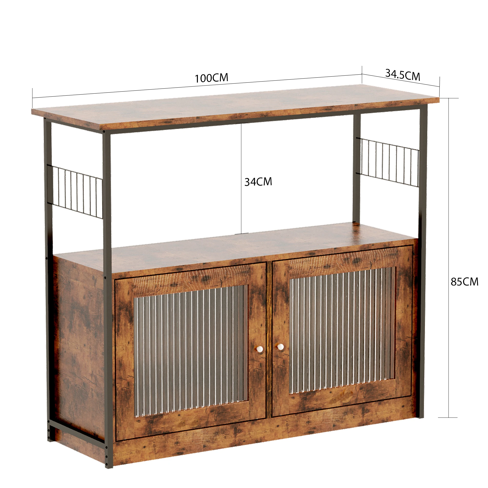 AnneFish خزانة ركن القهوة 3 طبقات المطبخ طاولة ركن...