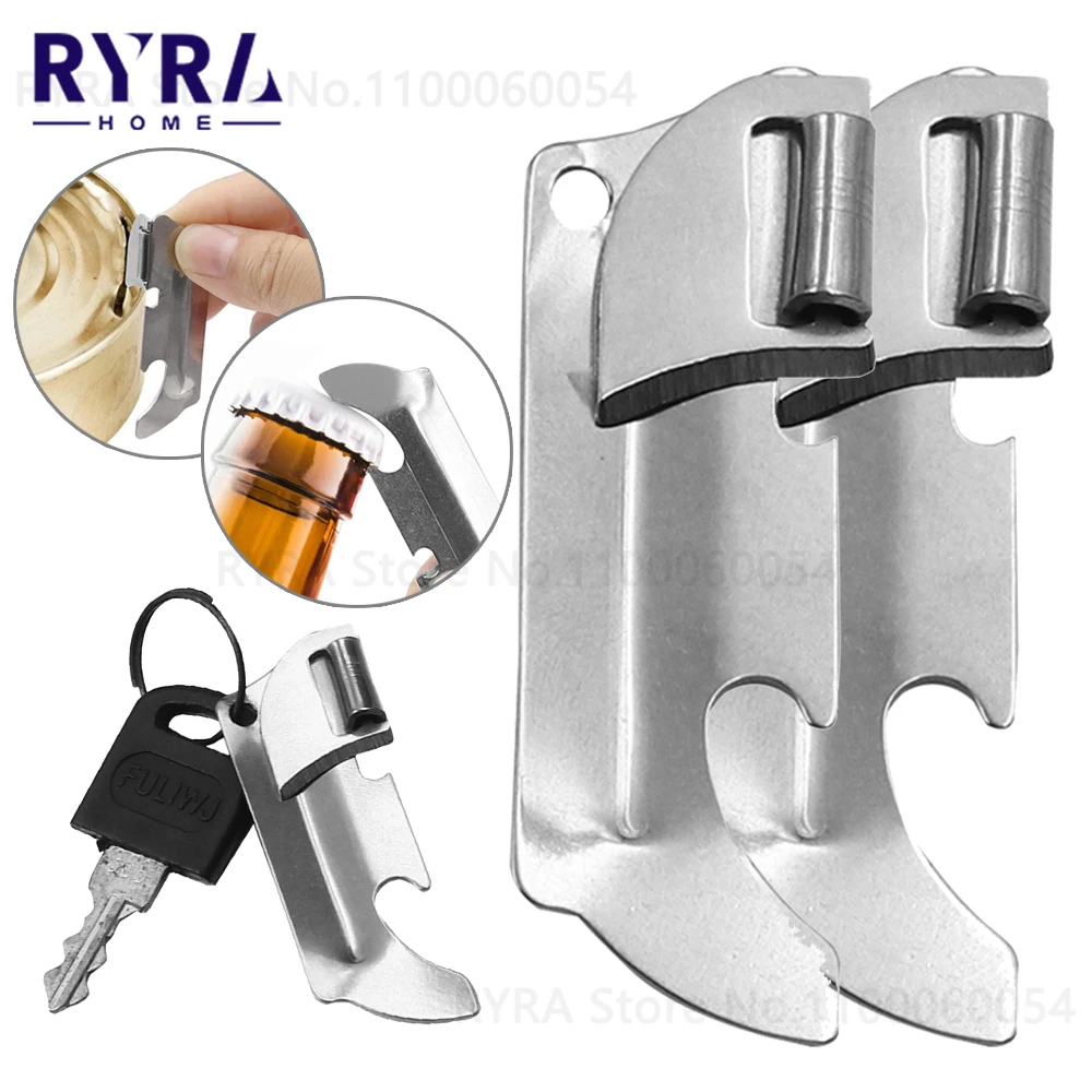 Military Can Openers with Key Ring, 2 Styles Stainless Steel Camping Can  Opener Military Can Openers Portable Can Opener for Travel, Camping (18