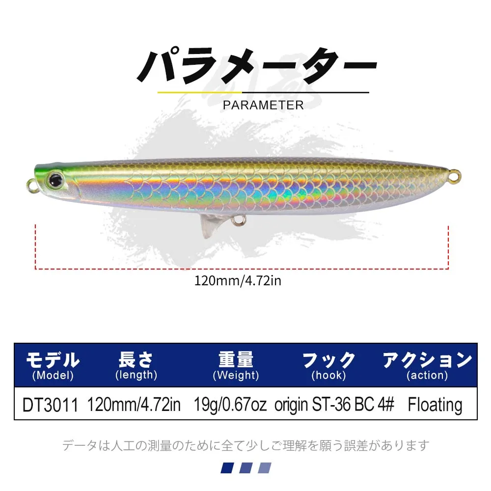 What is Fishing Tackle Wtd Pencil Fishing Lures 11cm 19.2g Floating Hard  Baits for Bass Pesca
