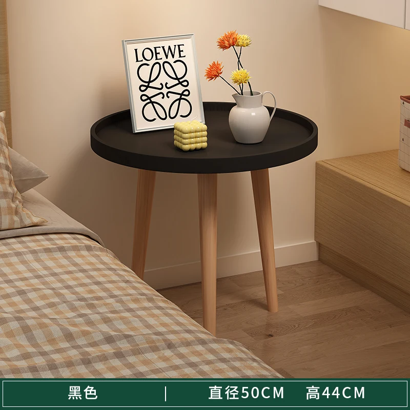 H15 Modern Concise Small Round Table Bedroom Coffee Table Living Room End  Table Anti-Skid Mini Side Table Steel Pipe Leg Teapoy - AliExpress