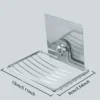1pc-Stainless Steel Soap Rack Punch-free Nail-free Bathroom Single Layer Drain Wall Hanging Sucker Soap Box Light Luxury Shelf 6