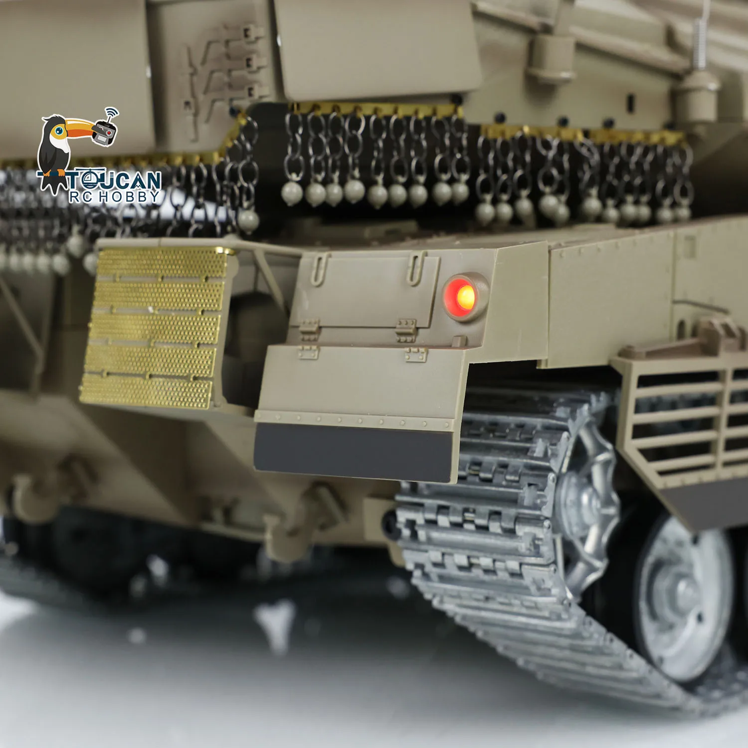 Henglong 1/16 Military RC Tank IDF Merkava MK IV Metal Tracks Road Wheels Idlers TK7.0 Remote Control Model Outdoors Toy TH22650 6