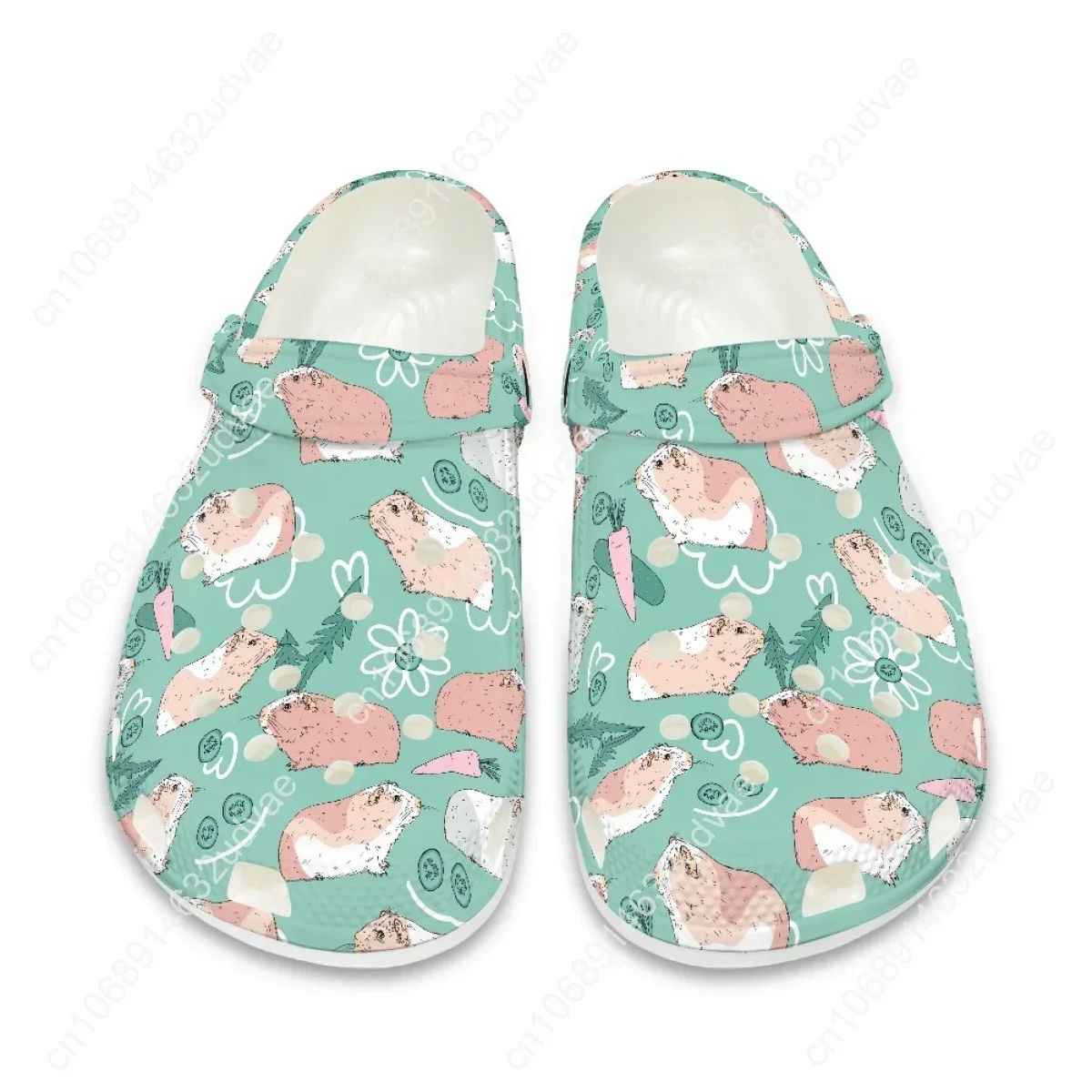 Kawaii Guinea Pig Pattern Casual Home Slippers Couple Light Beach Wading Shoes Clogs Non-slip Comfortable Flat Slides Zapatos