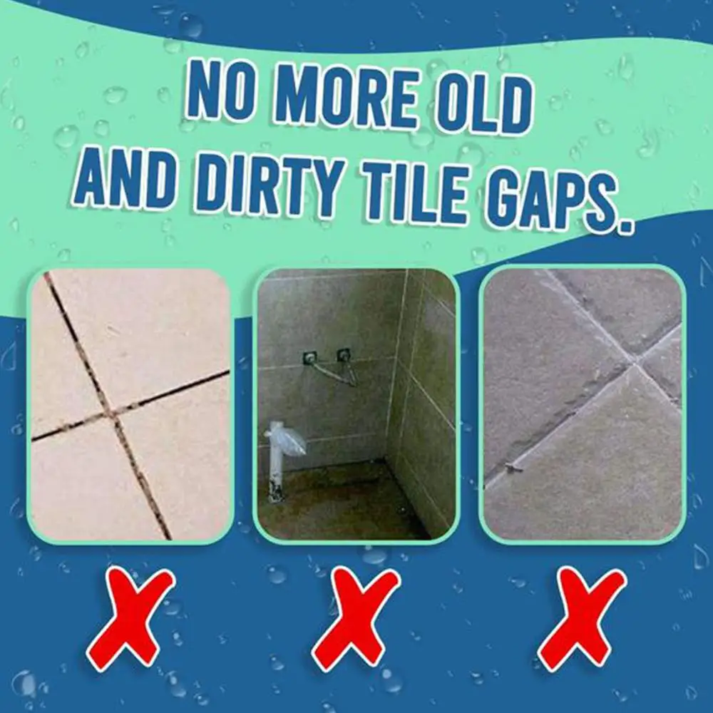 Description Picture 3 of item1PC Professional Tile Gap Repair Agent White Tile Refill Grout Pen Mouldproof Filling Agents Wall Porcelain Bathroom Paint Clean