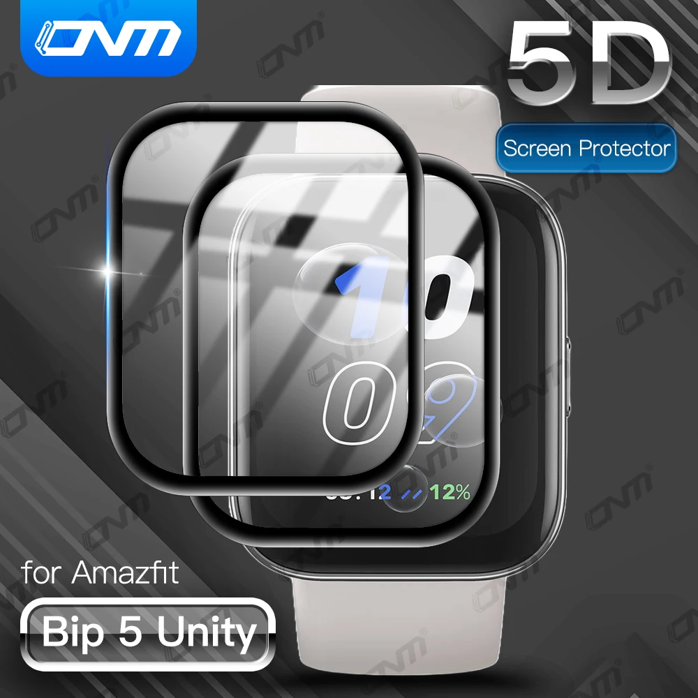 

5D Protective Film for Amazfit Bip 5 Unity Screen Protector Anti-scratch Film for Amazfit Bip5 Unity Smartwatch (Not Glass)