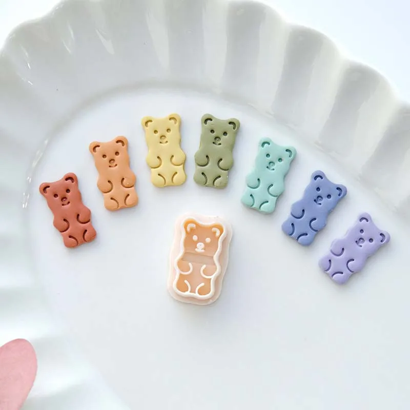 Polymer clay cutter rabbit/love duck/dala horse/love bird/gummy bear