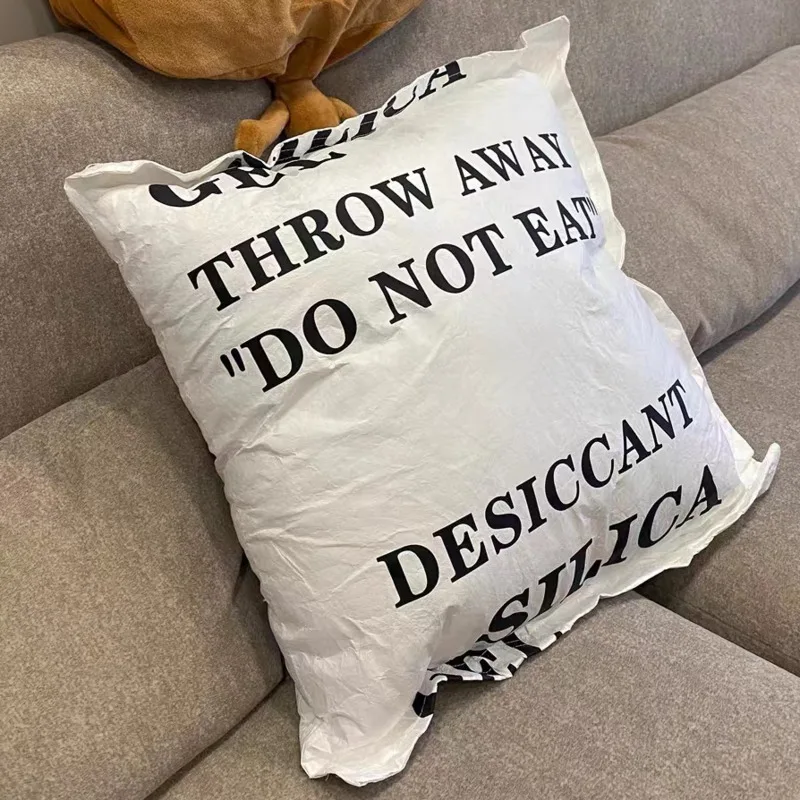 Funny Tyvek Desiccant Pillow Soft Comfortable Solid Square Sofa Cushion Throw Pillow Car Sofa With Filling Home Decor