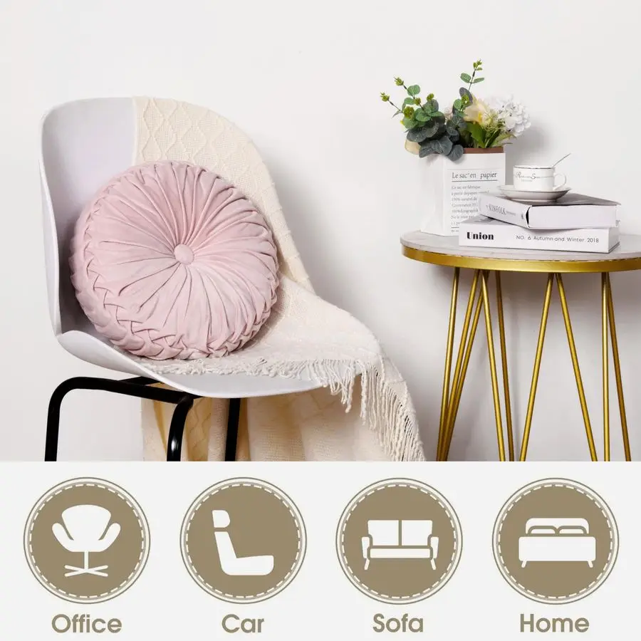 Decorative pillows in living room setting