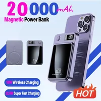 20000mAH Power Bank Magnetic Wireless 22.5W Ultra Capacity Super Fast Charging Magnetic Power Bank For Iphone15 Samsung Xiaomi 1