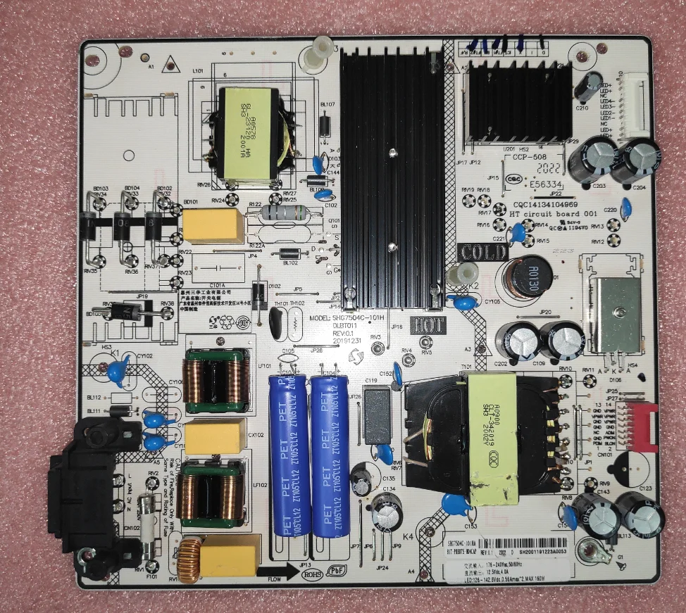 

Free shipping! SHG7504C-101H PIWER LED TV DLBT011 works well at 126-142.8v 560ma 160w