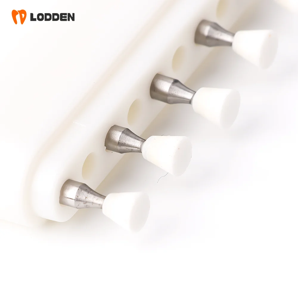 LODDEN 5 Stück Dental-Polierbohrer aus weißem Stein mit niedriger Geschwindigkeit, Kegel-/Flammen-/runde Form, Abriebbohrer RA für Polishin-Verbundwerkzeuge – Detail 34