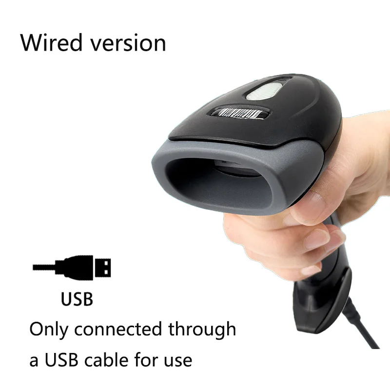 Bluetooth Kablosuz/Kablolu 2D Barkod Tarayıcı Taşınabilir El Tipi 1D/2D QR Kod Okuyucu Perakende Depo için Hızlı Tanımlama Tarama CMOS
