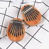 1Pcs Wood Mini Thumb Piano Musical Toys 8 Tones Portable Beginner Finger Piano 6
