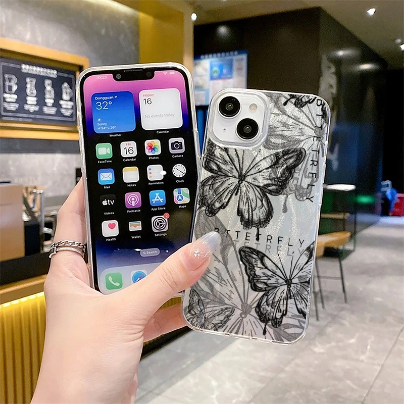 Butterfly Laser IMD Phone Case Cover