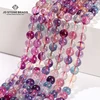 5A High Quality Natural Fluorite Stone Round Loose Spacer 4 6 8mm Pick Size For Jewelry Making Diy Necklace Bracelet Accessory 1