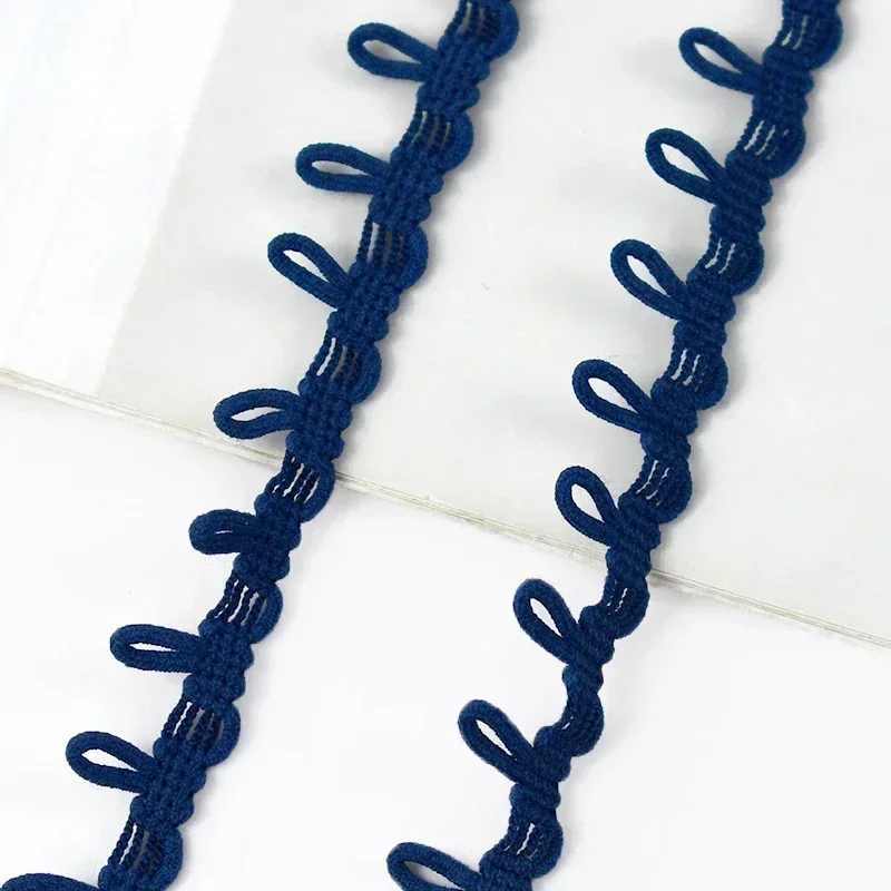 Premium Lace Elastic Band with Button Hole Trim for Stretchable Sewing Projects
