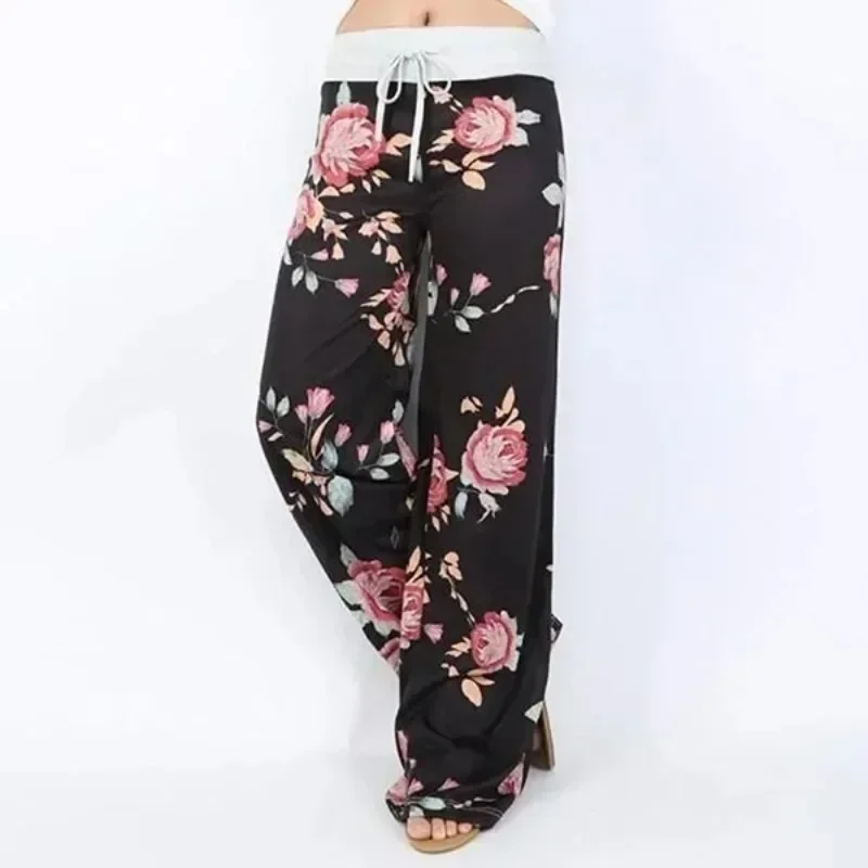 Plus Size Women's Printed Wide Leg Yoga Pants 