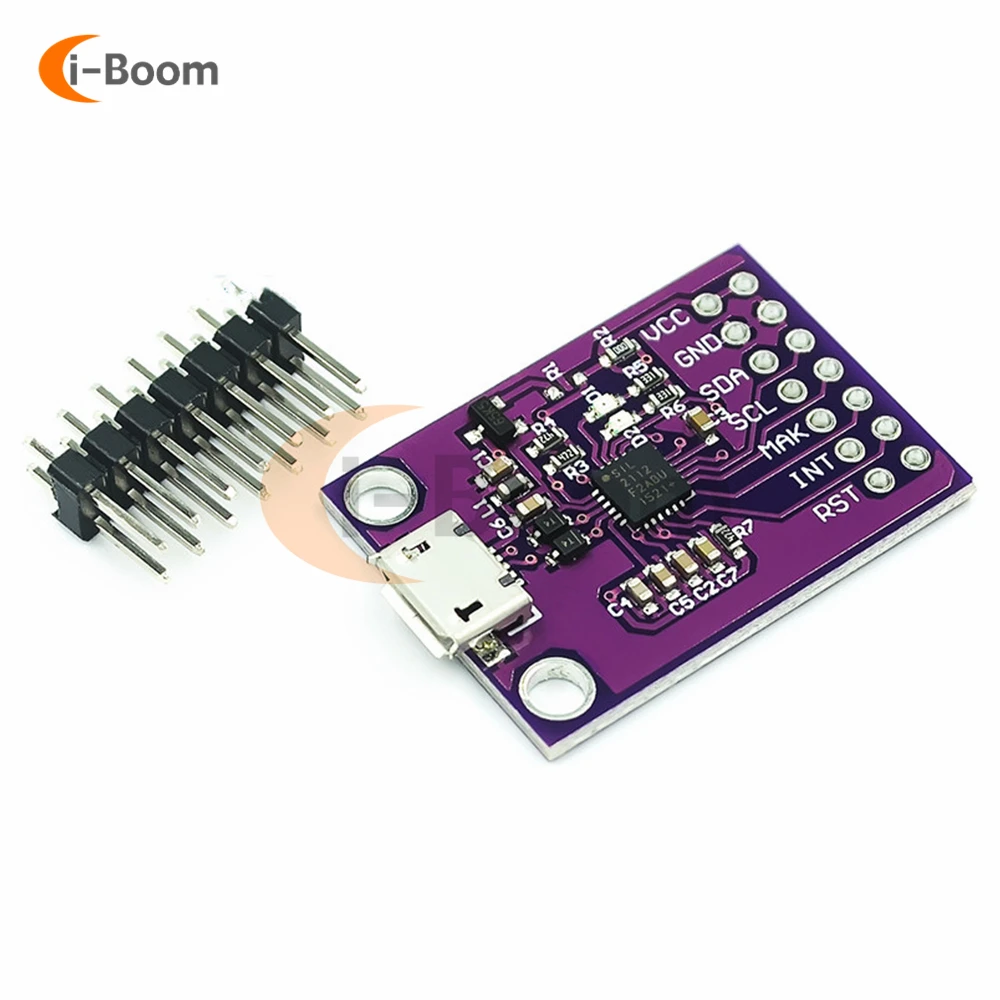 

CP2112 Debug Board USB to SMBus I2C Communication Module 2.0 MicroUSB 2112 Evaluation Kit for CCS811 Sensor Module