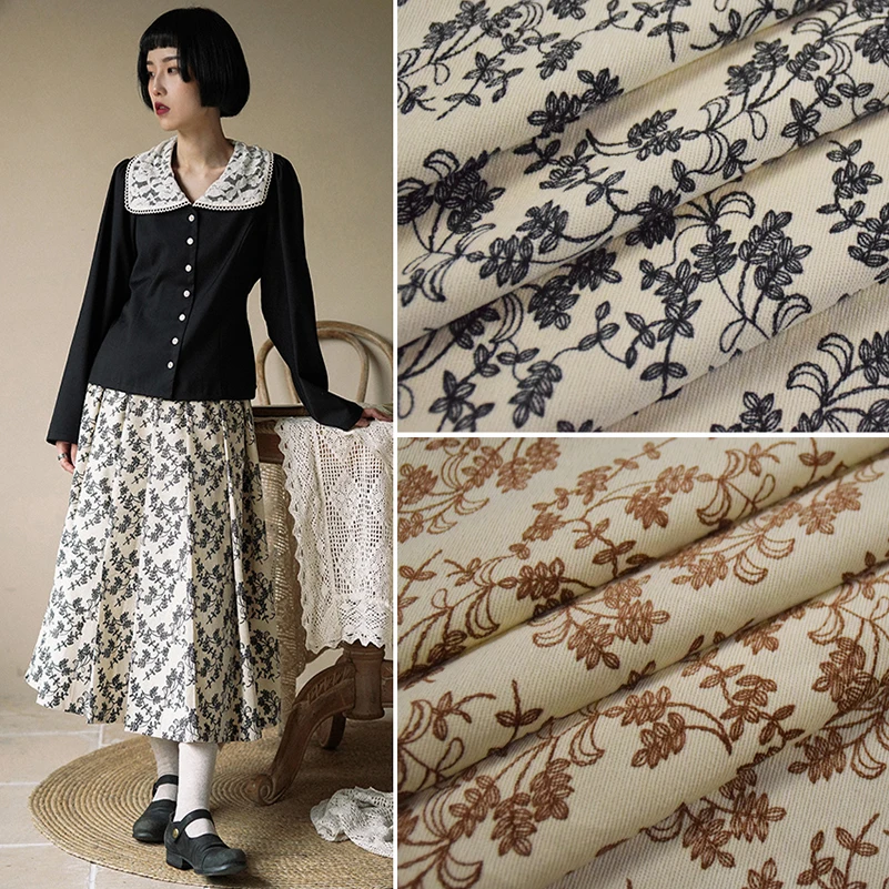 

Вельветовая ткань, нейлон, полиэстер, смешанный цветочный для шитья рубашек, юбки, платьев, сделай сам, ручная работа, полуметр